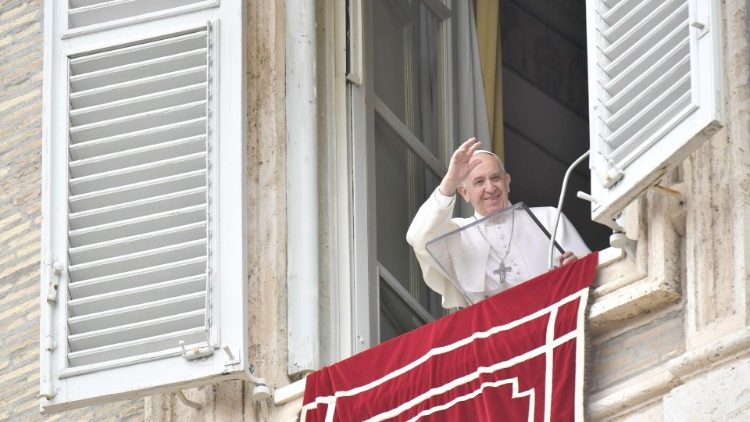 Pope Francis during the Regina Coeli