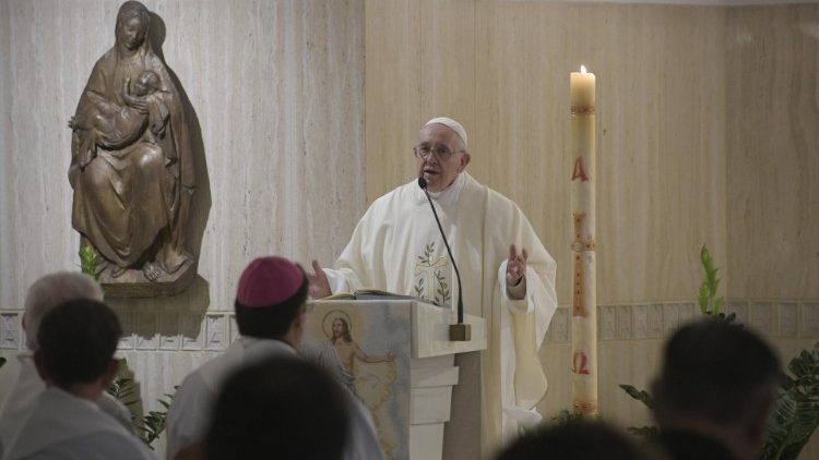 教皇フランシスコ、バチカン、サンタ・マルタ館でのミサ　2019年4月30日