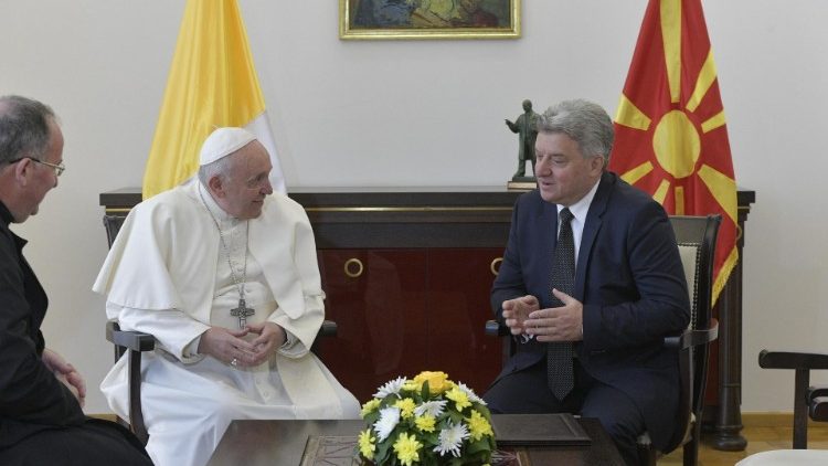 Papa Franjo i Đorge Ivanov, predsjednik Sjeverne Makedonije 