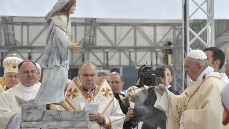 Le Pape François lors de la messe à Skopje, en Macédoine du Nord