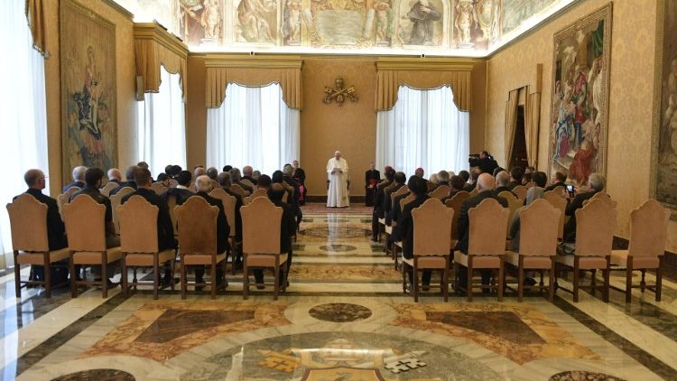 Le Pape et les participants au chapitre général du PIME, 20 mai 2019, salle du Consistoire