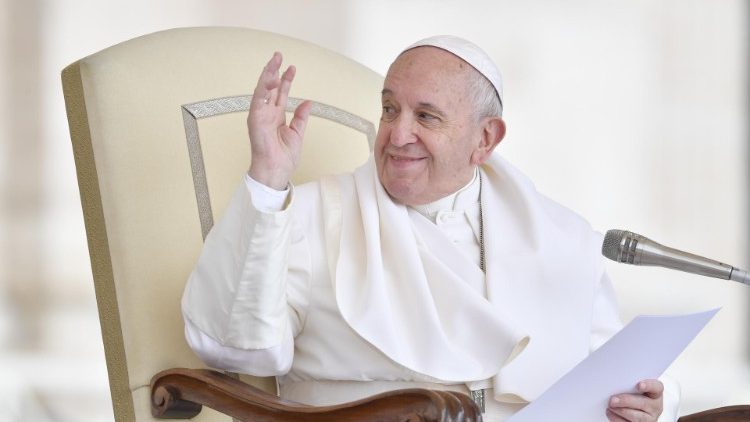 Le Pape François, lors de l'Audience générale du 22 mai 2019. 