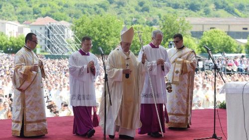 Pope Francis celebrates the Divine Liturgy and beatifies martyrs