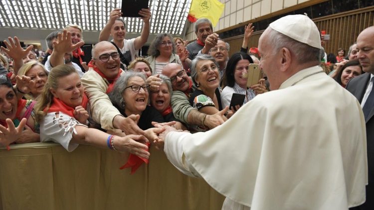 Popiežius Pranciškus 2019 m. audiencijoje