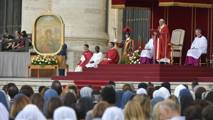 Папа Франциск на литургията в навечерието на Петдесятница