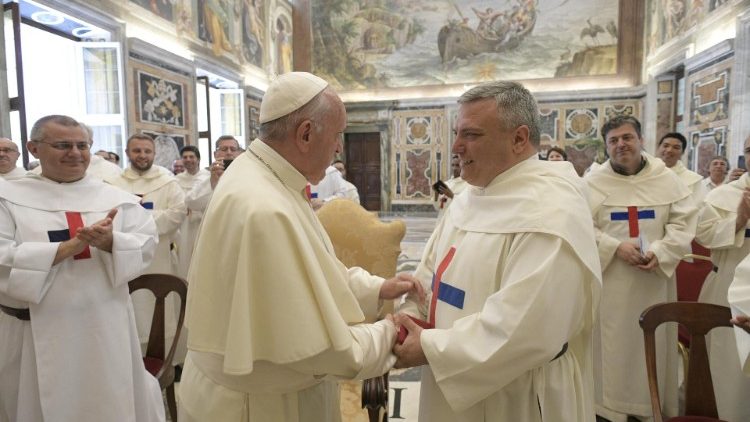 Папа Франциск на встрече с тринитариями