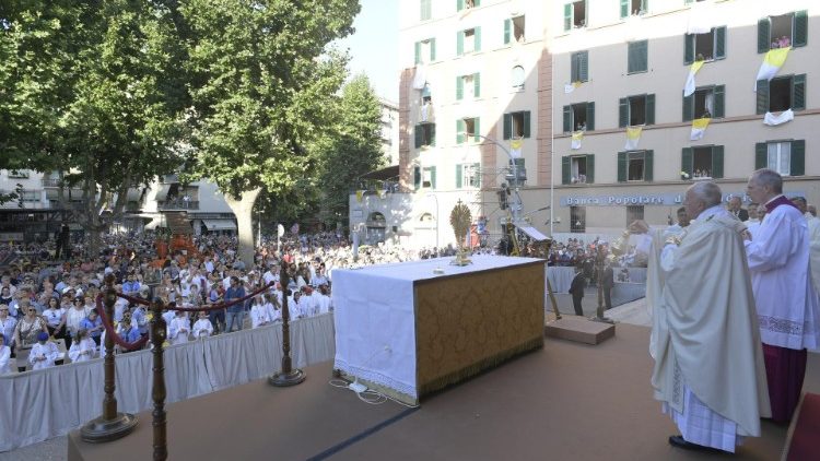 Papa Francisco Celebración Eucarística  Corpus Christi Casal Bertone