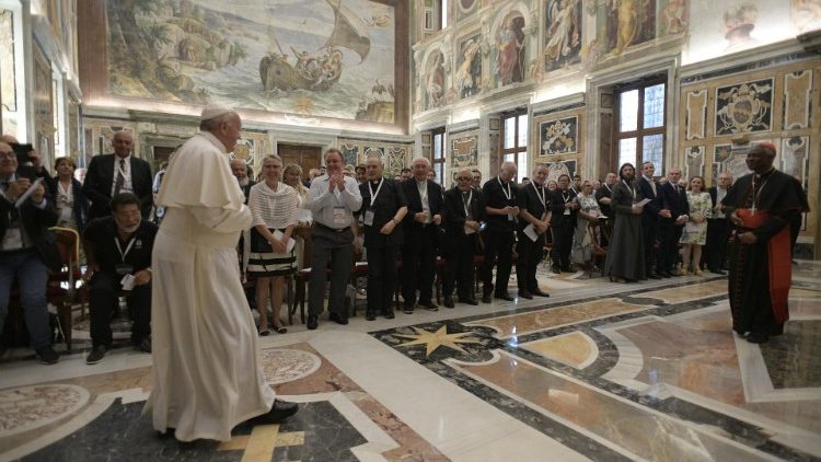Папа Франциск на встрече с капелланами и волонтёрами морского апостольства Stella Maris