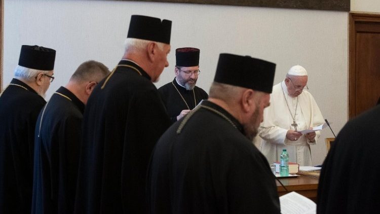 Biskupi ukraińskiego Kościoła greckokatolickiego z Papieżem