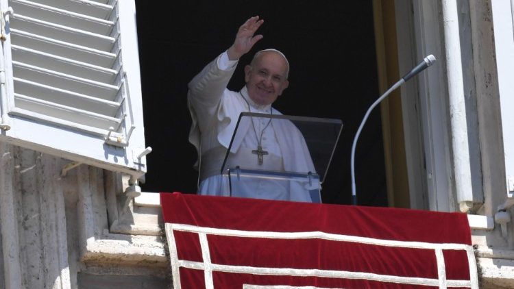 Pope Francis during the Sunday Angelus 