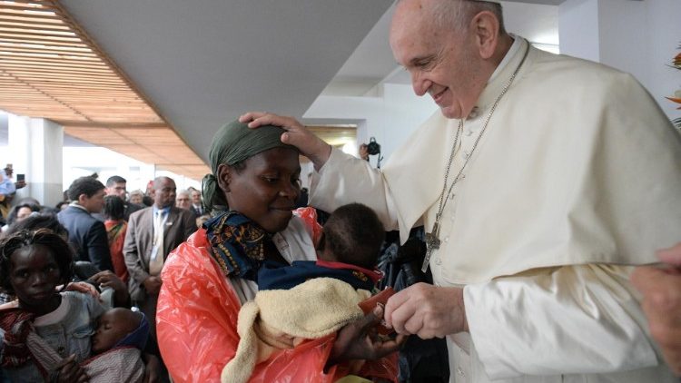 Papa Francisco quando visitou o Hospital Zimpeto, em Moçambique, no início de setembro