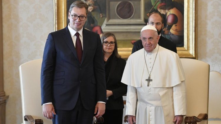 Në audiencë te Papa Presidenti Serbisë Aleksandar Vučić 12 shtator 2019