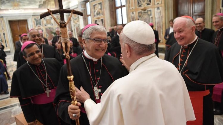 Папа принимает новых епископов на аудиенции