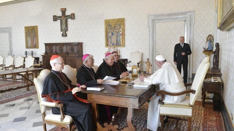 Le Pape François avec les membres du Conseil épiscopal latino-américain, le 16 septembre 2019. 