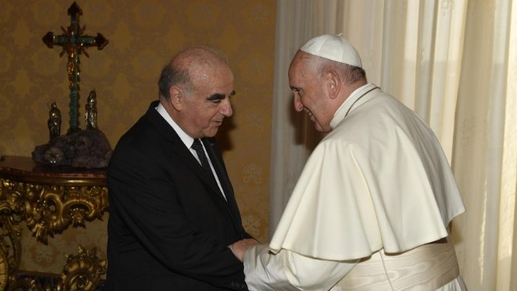 O Papa Francisco e o Presidente da República de Malta, George Vella