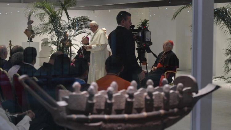 Jeder Kultur gegenüber offen sein: Papst Franziskus bei der Eröffnung des ethnologischen Museums Anima Mundi an diesem Freitag