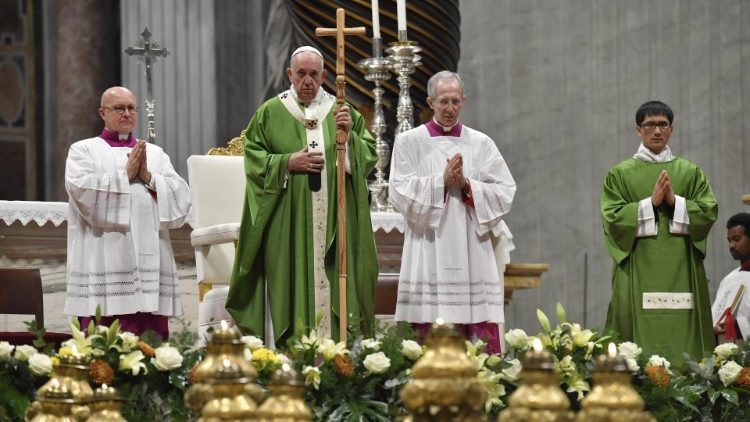 Papst Franziskus an diesem Sonntag im Petersdom
