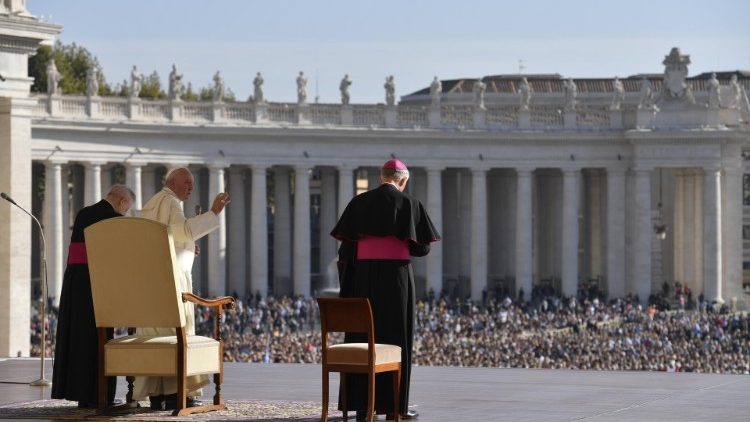 Le Pape François lors de l'audience générale du 23 octobre 2019