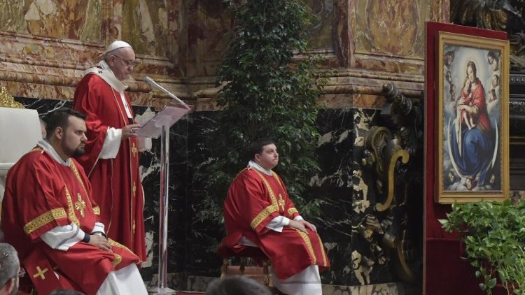 教宗方济各为近一年中去世的枢机和主教们举行追思弥撒