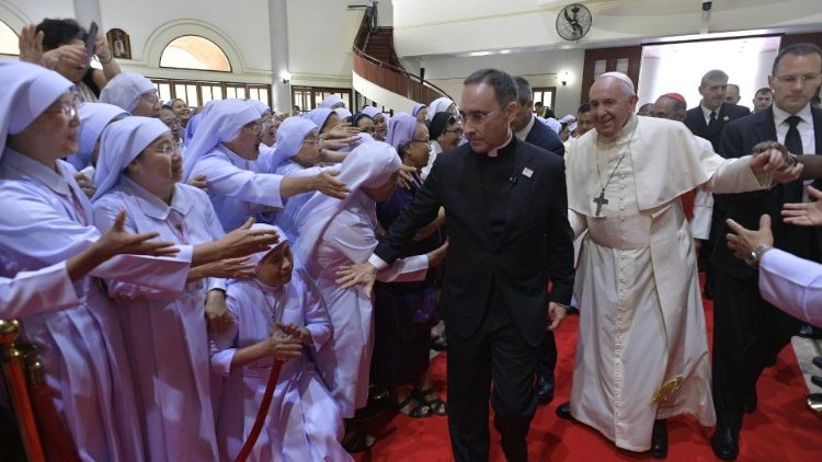 Le Pape François lors de la rencontre avec le clergé thaïlandais