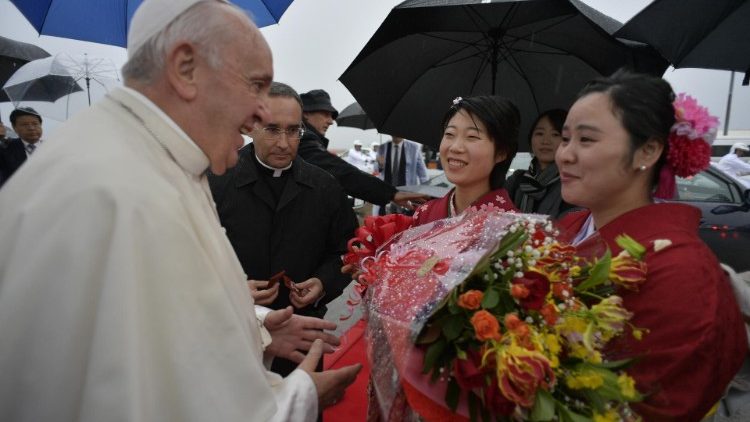 Папа Франциск в Нагасаки по време на апостолическото му пътуване в Тайланд и Япония. 2019.11.24 