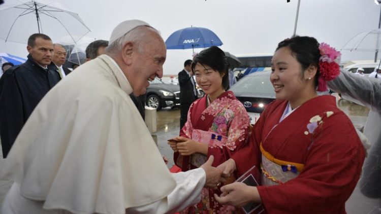 O Papa em Nagasaki em novembro de 2019, durante sua viagem apostólica ao Japão e Tailândia (Vatican Media)