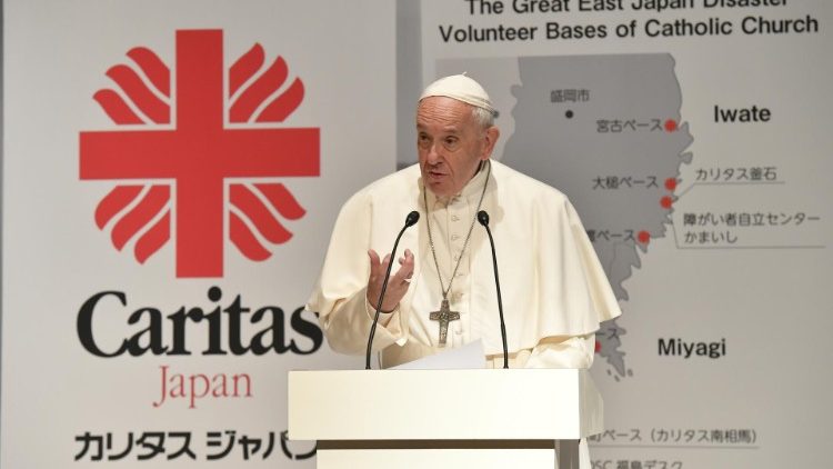 Il discorso di Papa Francesco alle vittime del triplice disastro