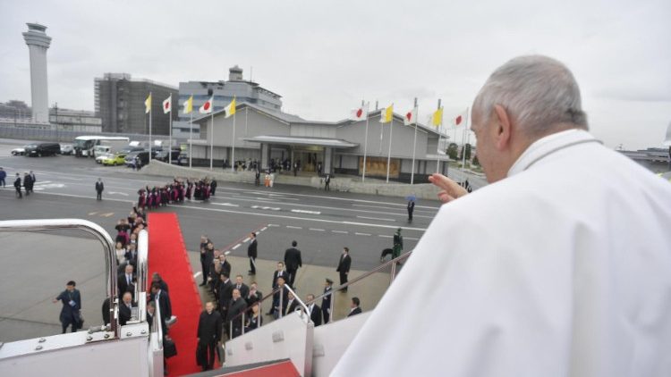 Pāvests Francisks atsveicinās no Japānas, 2020. gada 26. novembris