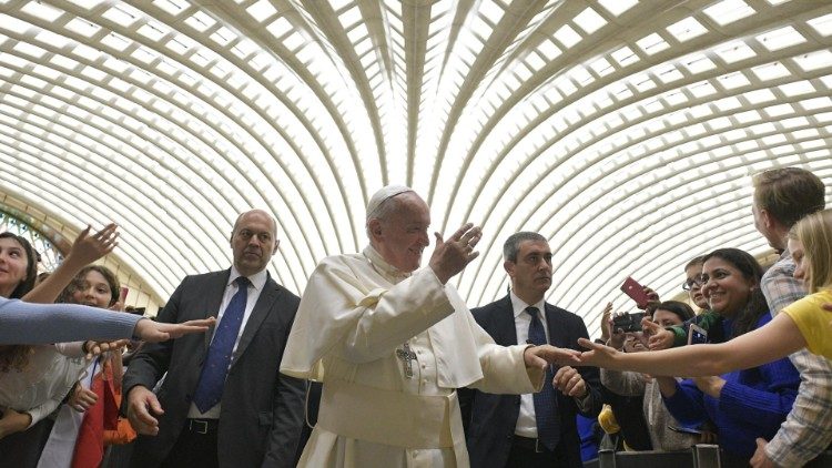 Папа падчас сустрэчы ў удзельнікамі Сусветнай сустрэчы "Я магу"