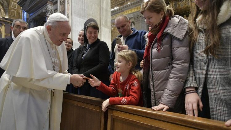 Папа приветствует паломников из Мукачевской епархии
