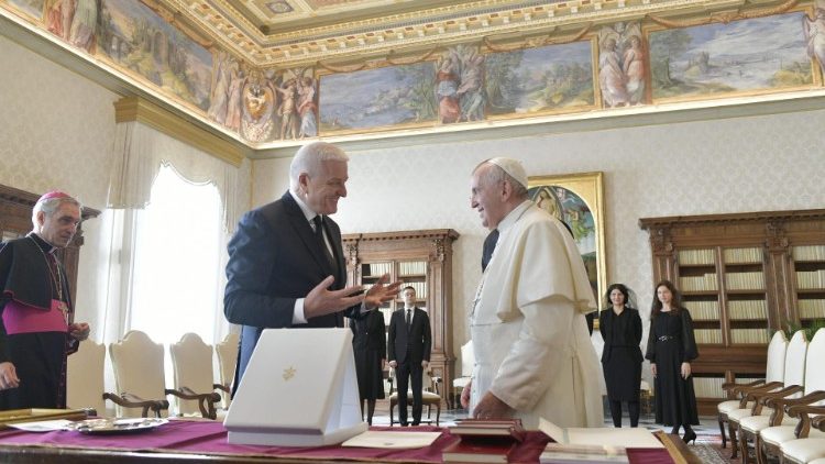 教宗接见黑山共和国总理马尔科维奇