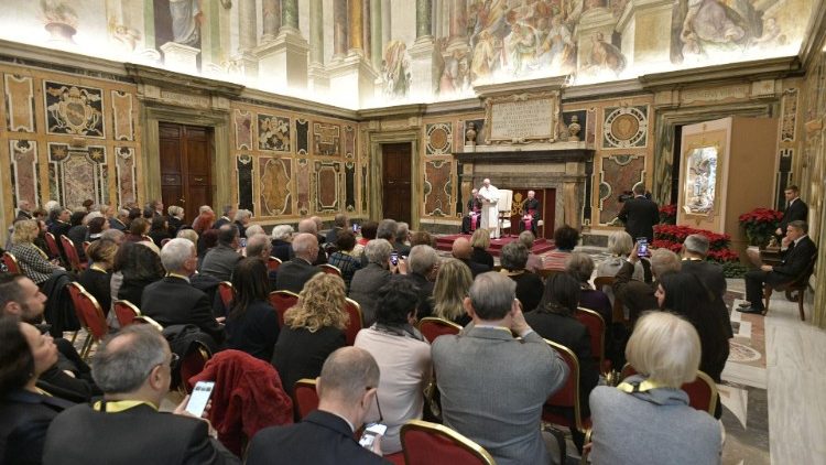 Popiežiaus audiencija italų asociacijai