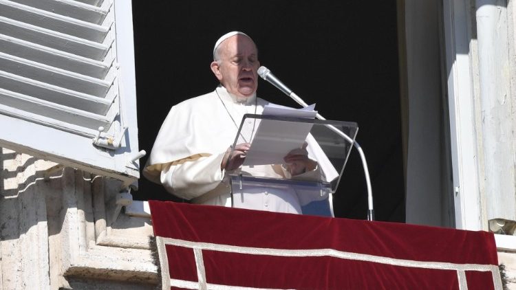 Pope Francis prays the Angelus on New Year's Day
