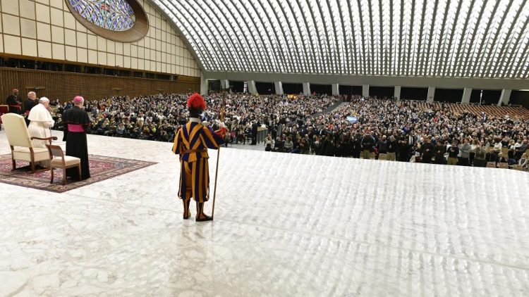 Påven Franciskus vid allmänna audiensen 15 januari 2020