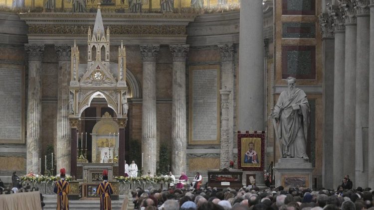 Maldos už krikščionių vienybę savaitės baigiamieji mišparai Romos Šv. Pauliaus bazilkoje, 2020 01 25