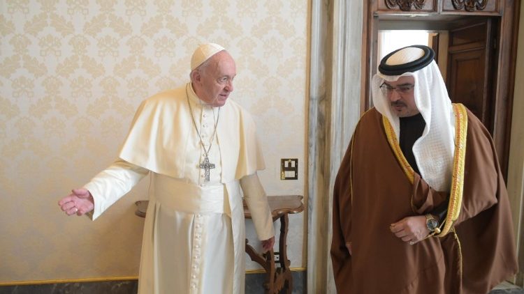 Prinz Salman bin Hamad Al Khalifa an diesem Montag bei Papst Franziskus