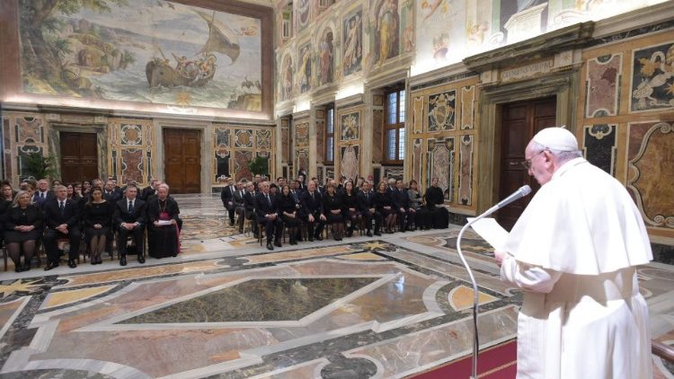 Папа Франциск на встрече с членами административного совета ордена Рыцарей Колумба