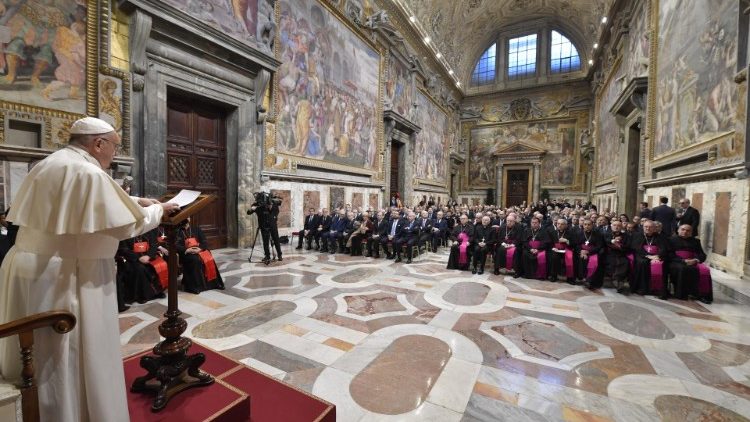 Le Pape François inaugurant l'année judiciaire.
