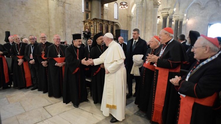 教皇フランシスコ、イタリア南部バーリで開催の司教の集いで　2020年2月23日
