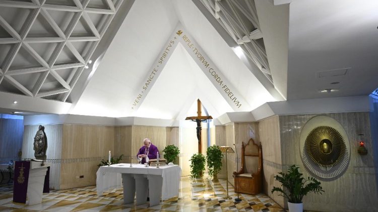 In der Kapelle des Santa-Marta-Gästehauses feierte Franziskus jahrelang jeden Morgen die Frühmesse