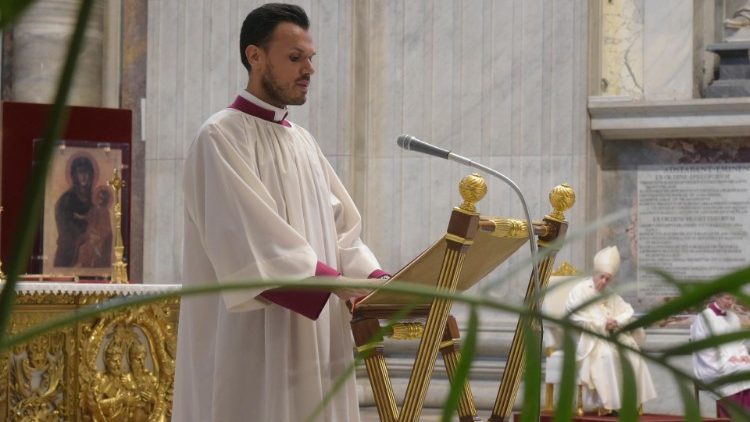Missa in Coena Domini na Basílica de São Pedro, em 9 de abril de 2020