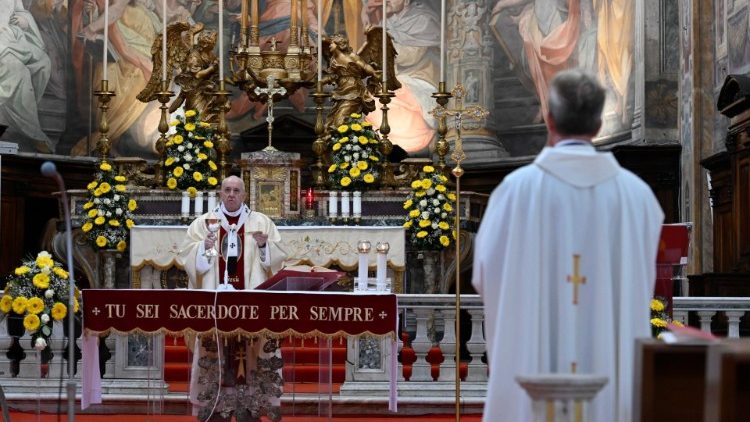 Il Papa celebra la Messa nel Santuario della Divina Misericordia (2020)