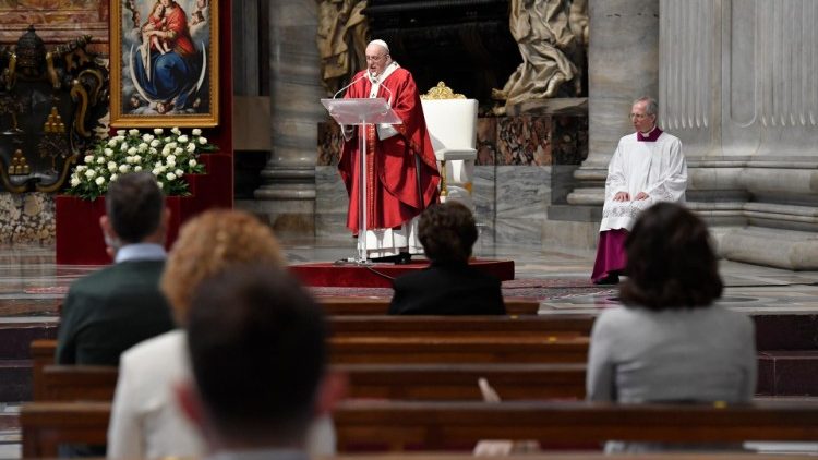 Папа Франциск на литургията за Петдесятница 