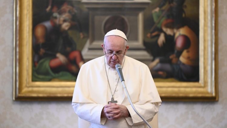 Papa Francisc la audiența generală de miercuri 4 noiembrie 2020.