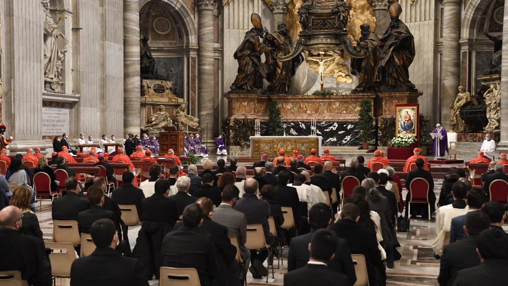 Célébration eucharistique présidée par le Pape, avec les nouveaux cardinaux, dimanche 29 novembre 2020.