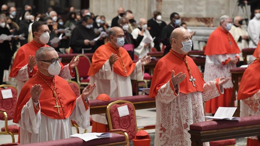 Célébration eucharistique présidée par le Pape, avec les nouveaux cardinaux, dimanche 29 novembre 2020.