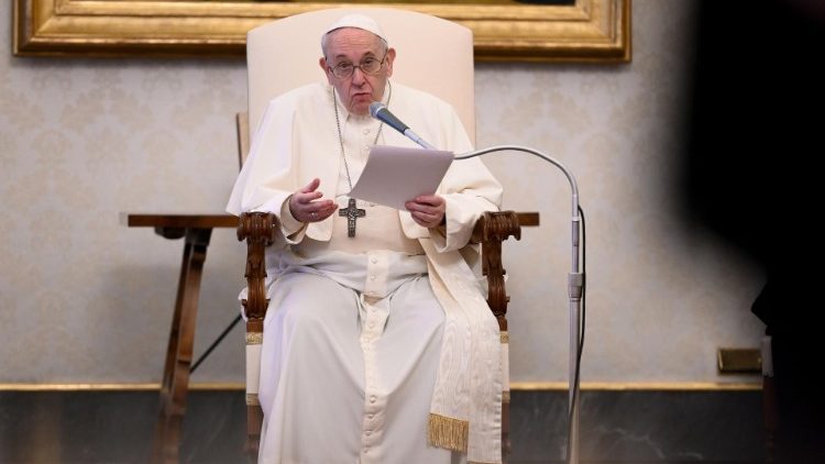 Pope Francis at the General Audience of December 2, 2020. 