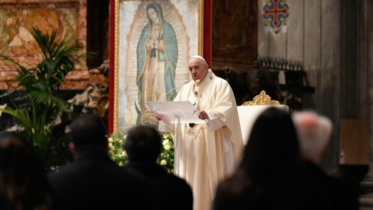 教皇フランシスコ　2020年12月12日　グアダルーペの聖母の祝日のミサで