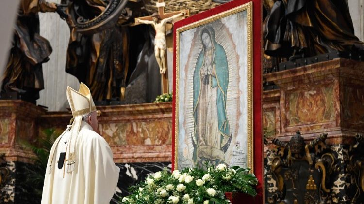 Papa Francisc la Sfânta Liturghie a comemorării Fecioarei Maria de la Guadalupe
