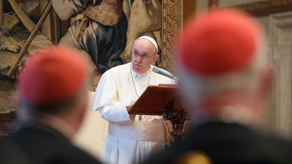 Predvianočné stretnutie Svätého Otca s kardinálmi a vedúcimi Rímskej kúrie (21. dec. 2020)